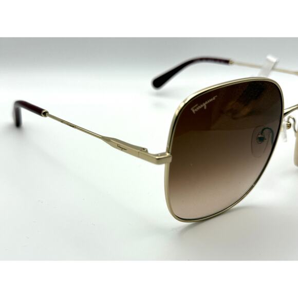 NWT Salvatore Ferragamo SF300S Metal Frame Gradient Lens Oversize Sunglasses - Picture 4 of 4